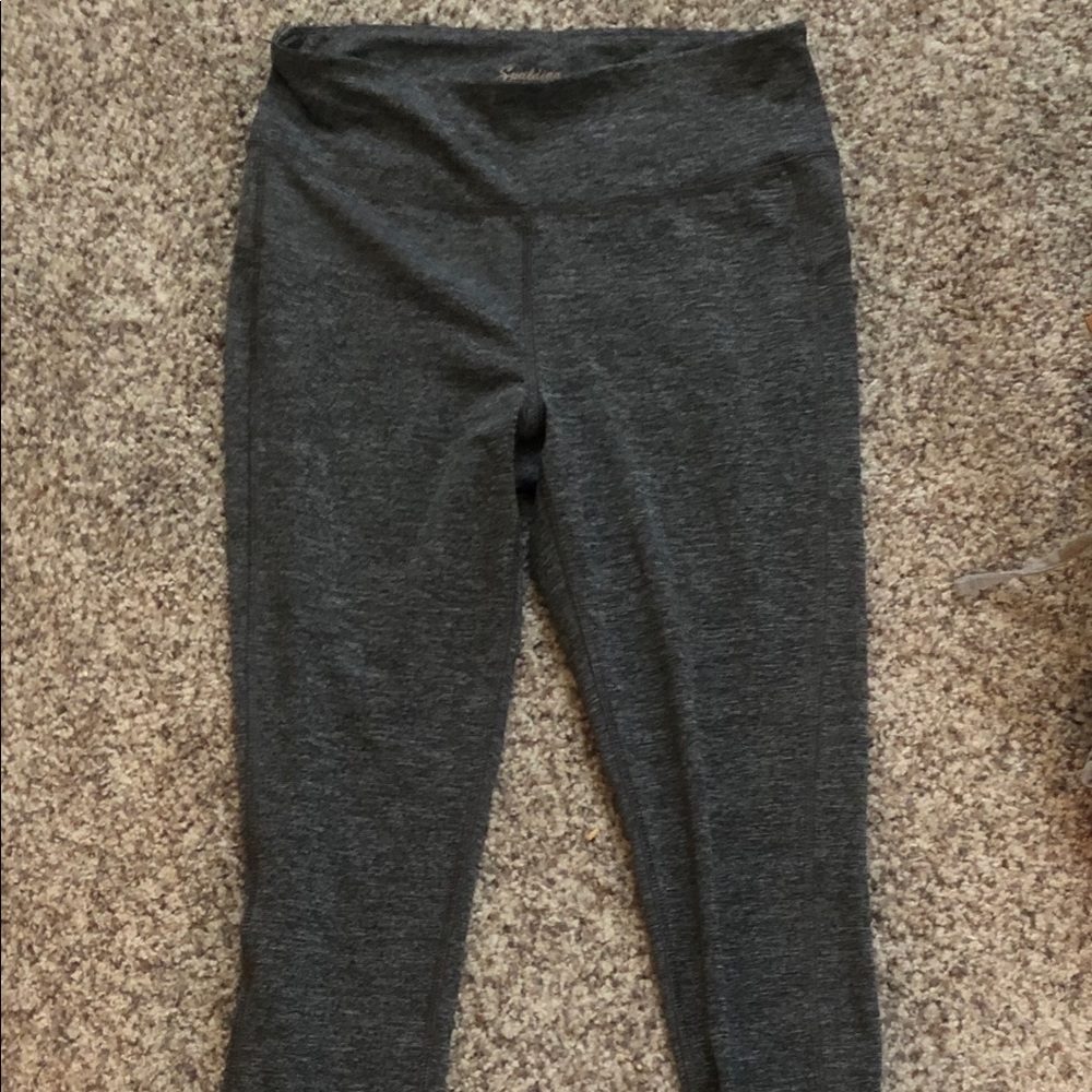 Full length Spalding grey yoga leggings size m